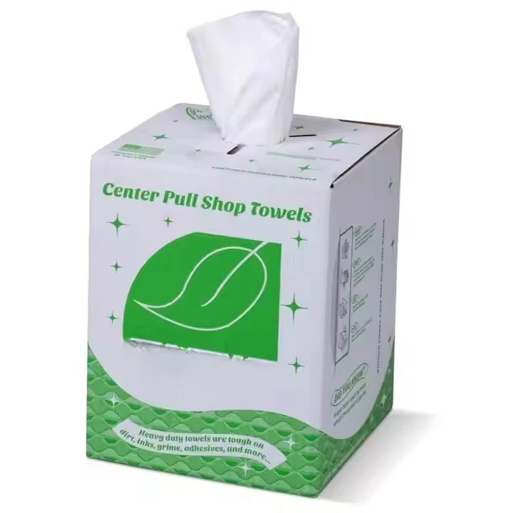 व्हाइट शॉप टॉवल हैवी ड्यूटी पीपी और वुड पल्प इंडस्ट्रियल क्लीनिंग वाइप्स नॉनवॉवन डिस्पोजेबल वाइपर